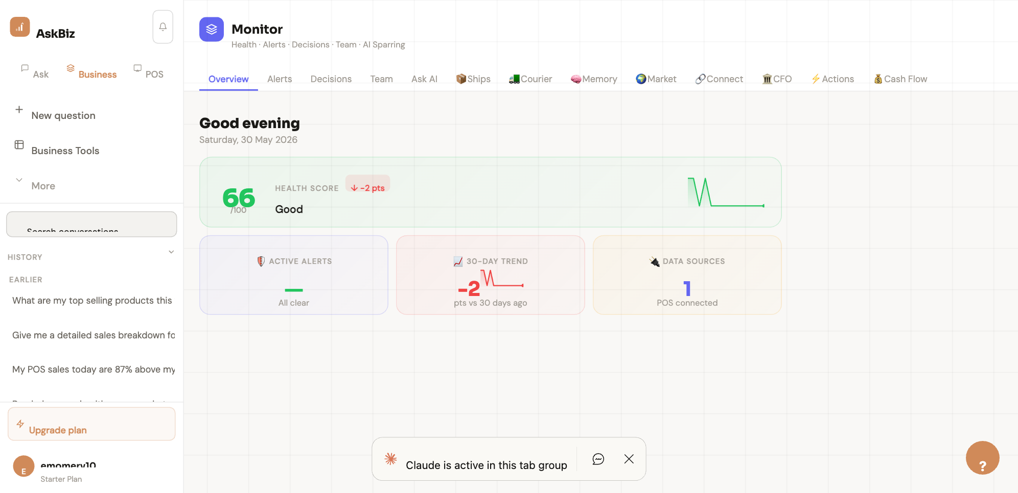 Accessing Business Settings