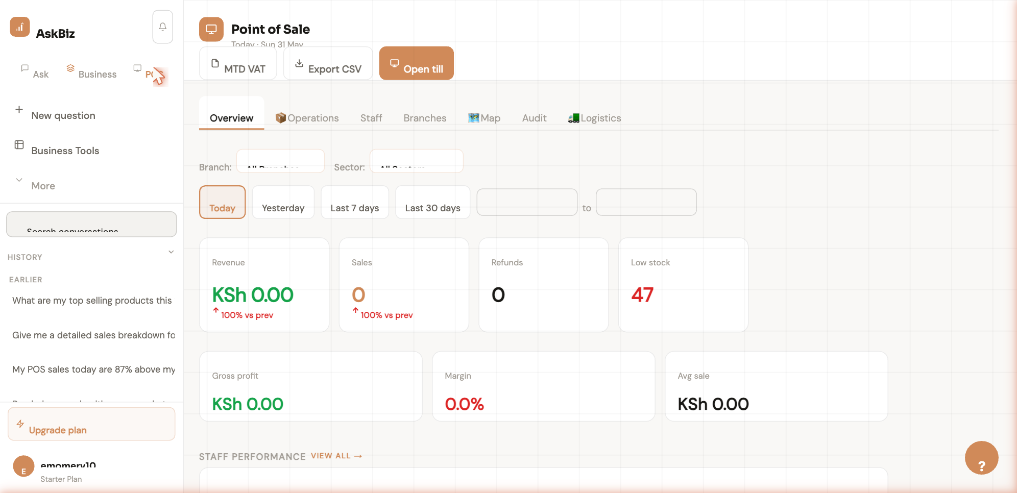 Finding your way to the POS Overview